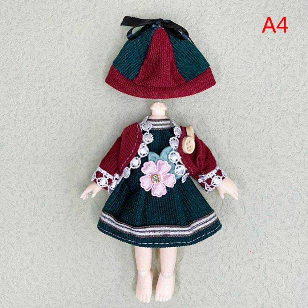 Sweet Skirt 16cm Doll Clothes Suit Plush Patch Cute Clothes Set  Doll Accessory