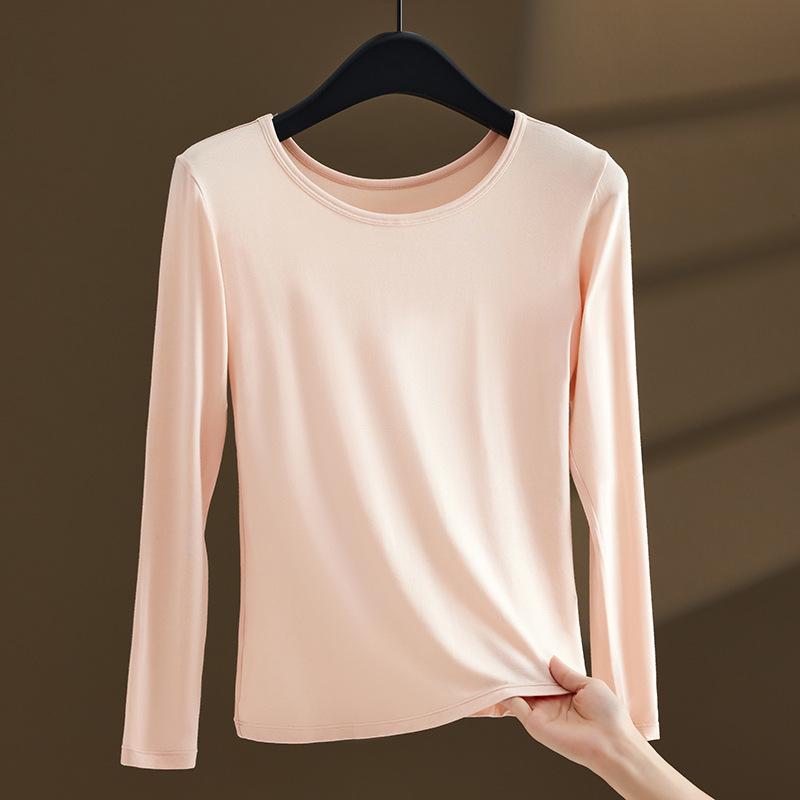 

Women s Slimming Modal Long Sleeve Base Layer: Warm Thin Innerwear & Outerwear for Autumn and Winter M [75-100 kg] тілесний