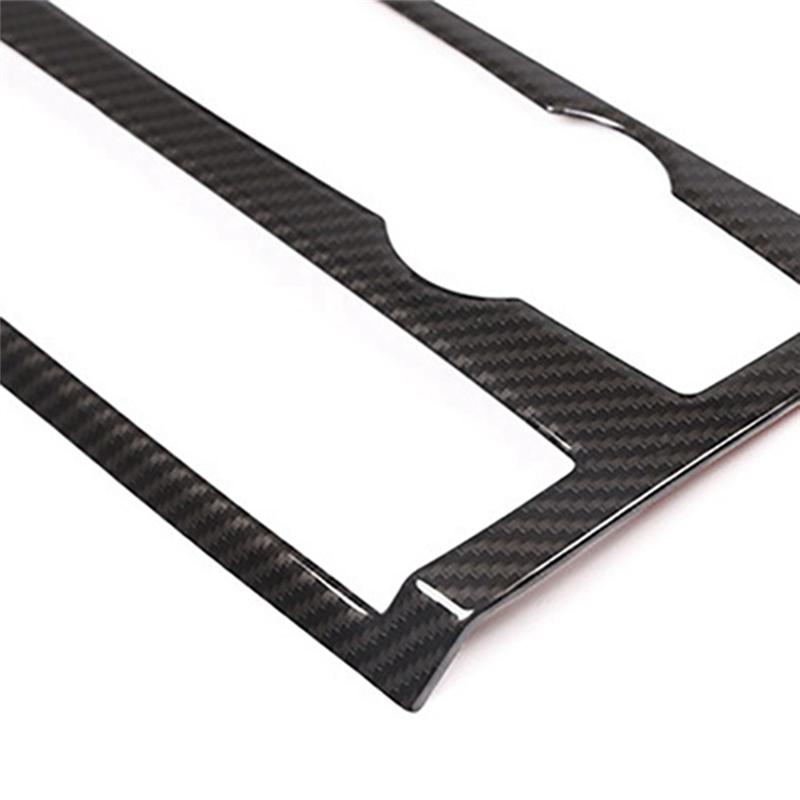 Car Air Conditioning Volume Button Frame Decorative Button Frame Carbon Fiber Texture For BMW X5 2008-2013 Carbon Fiber Pattern