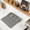 Silicone Coffee Tamping Pad with Textured Work Area, Recessed Tool Holders, Coffee Bean Pattern, and Loose Grounds Control for Brewing
