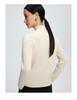 Women's Cashmere Soft Knit Half-High Neck Sweater - Fluffy Solid Color Base Layer for Autumn/Winter