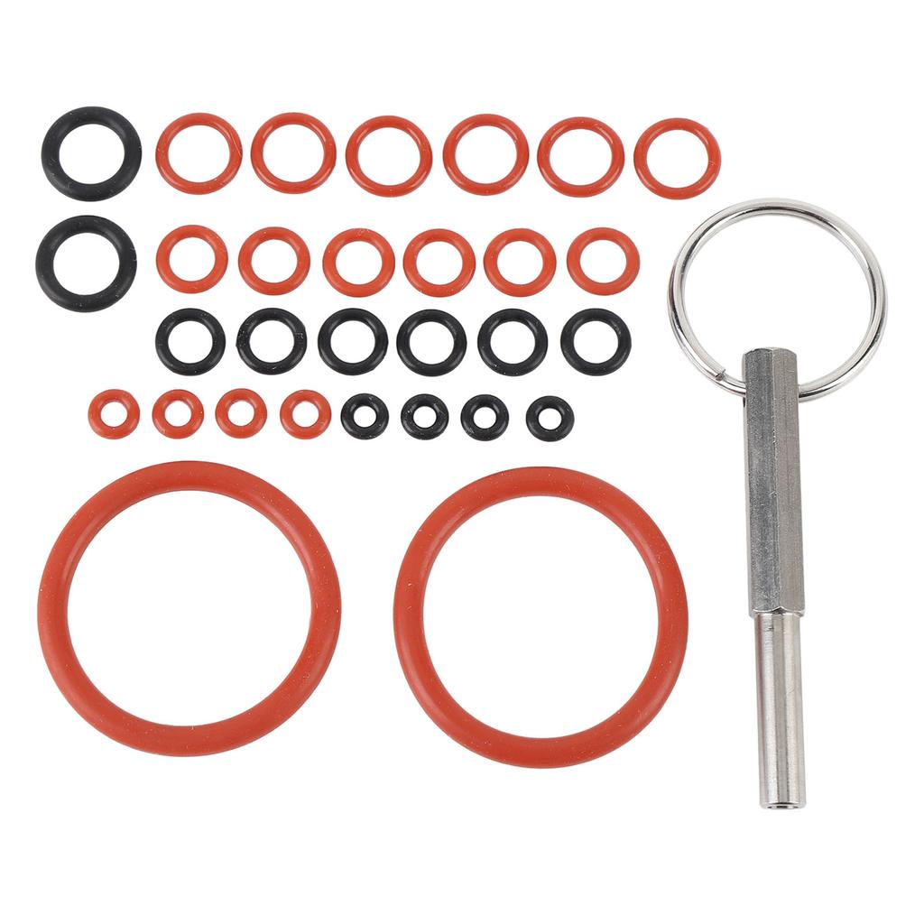 30pcs Coffee Machine Silicone O Rings with Coffee Machine Repair Tool Key Silicone O Ring Repair