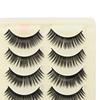 5 Pairs Of Stage Performance Eyelashes Natural Thick Artificial Cross Fairy Hair Eyelashes