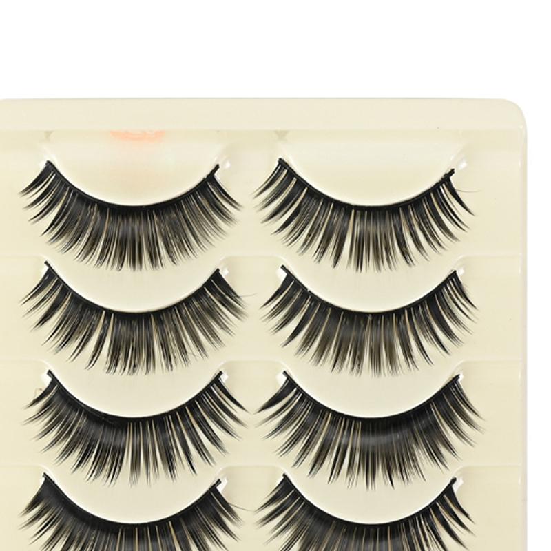 5 Pairs Of Stage Performance Eyelashes Natural Thick Artificial Cross Fairy Hair Eyelashes