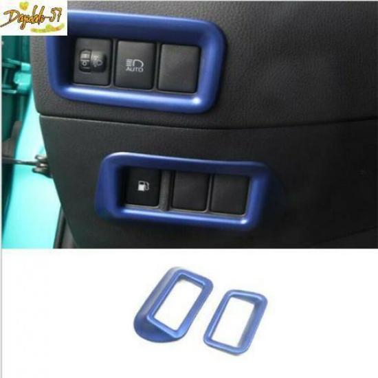 For Toyota C-HR CHR 2016- Blue Front Headlight Switch Button Cover Trim