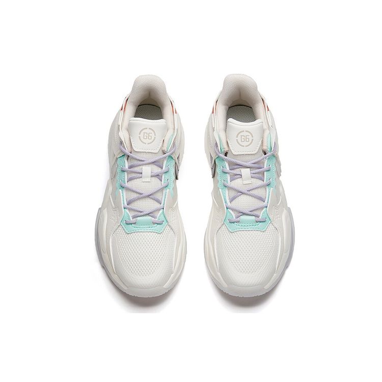 Anta Lifestyle Series Non-Slip Wear-Resistant Low-Top Skate Shoes Women Sneakers White Purple Green 122218083-2