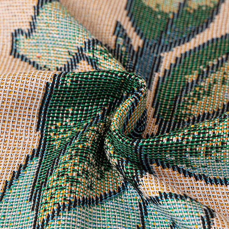 Nordic Pastoral Sofa Towel with Skirt Edge All Inclusive Non Slip Couch Cushion for Living Room All-Season Printed Sofa Blanket