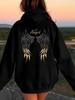Women's Casual Hoodie with Angel Wings Graphic Perfect for Fall Winter  Casual HipHop Sweatshirt Harajuku
