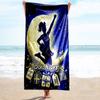 1PC Custom Name Moonlit Cheer Celebration Beach Towel Highly Absorbent And Sand-Resistant Towel for Swimming, Pool, Yoga, And Travel Lightweight