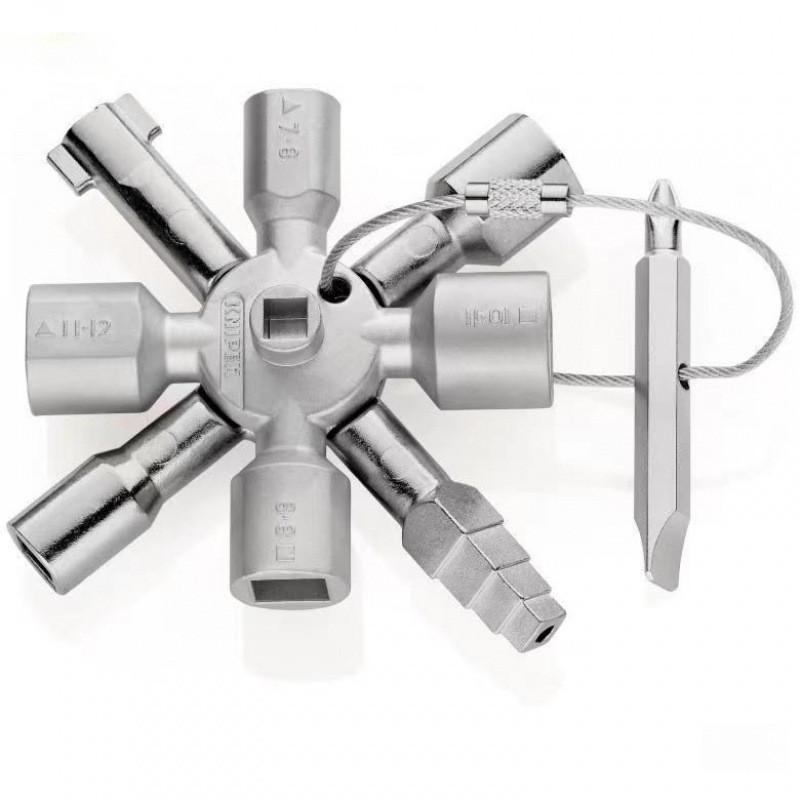 Multi Function Aluminum Alloy Key Wrench For Water Meter Valve And Elevator Control Cabinets