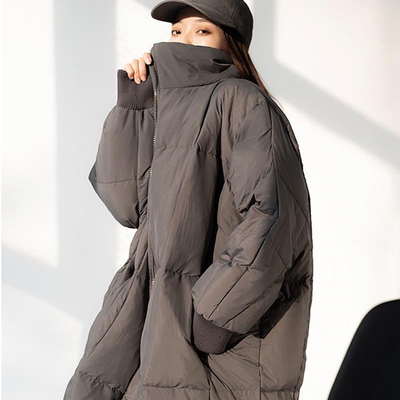 New down padded clothes women's winter long padded jackets loose over the knee trendy padded jackets
