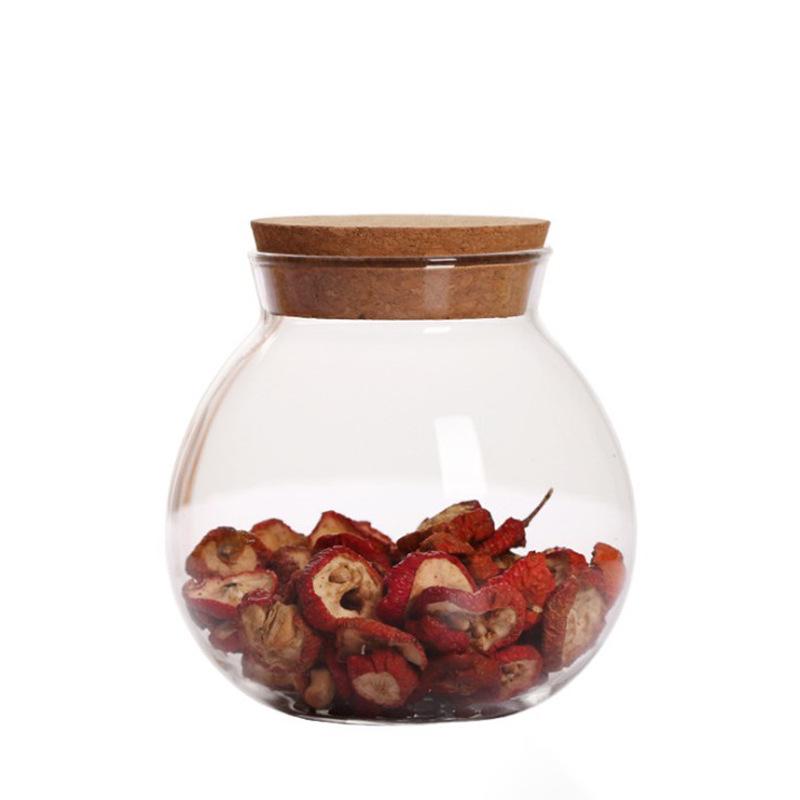 Heat-Resistant Transparent Glass Storage Jar for Food, Dried Fruit, Grains, and Tea