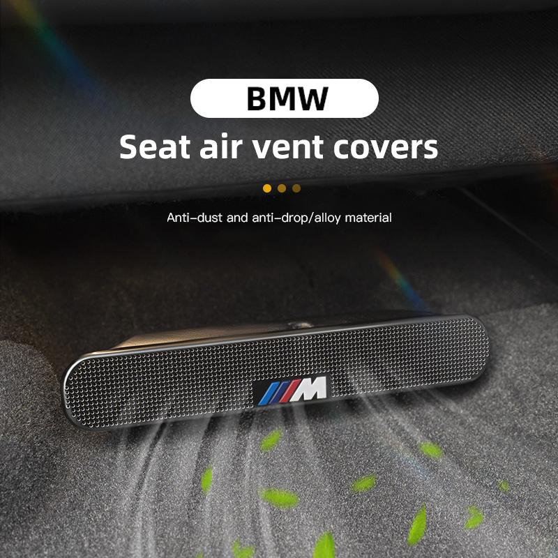 BAGH3 2026 Car Sticker Under Seat Air Outlet Cover Stainless Steel Car Accessories For BMW E46 E90 E60 F30 F10 E39 E36 F20 G30 G20 E87