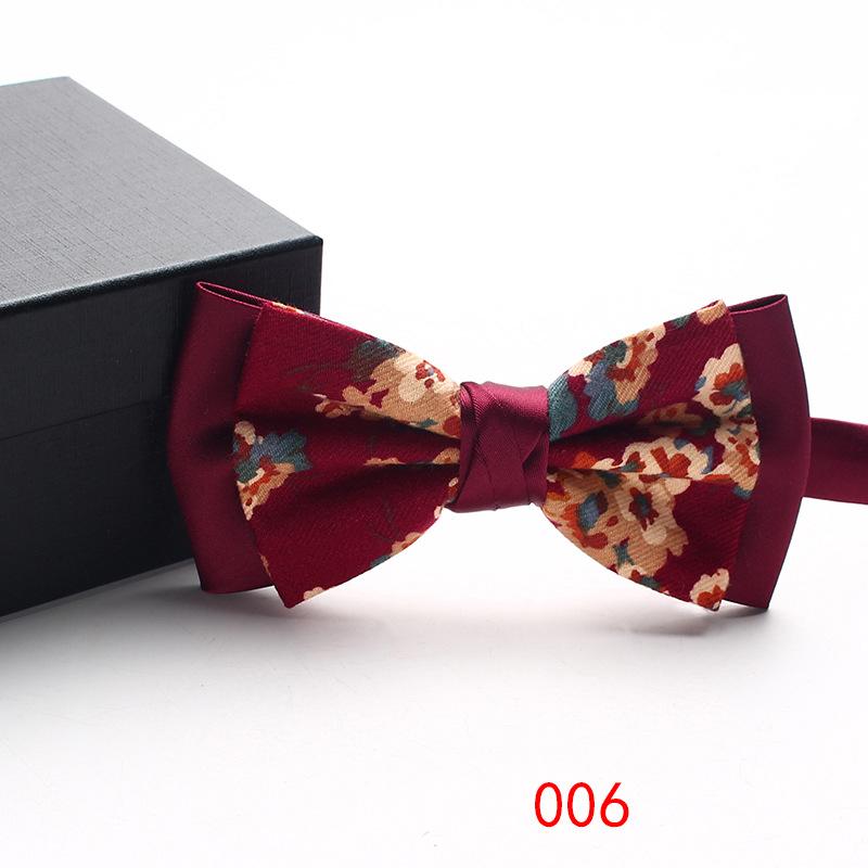 Shuangpin Men'S Bow Tie Business Trend Color Weaving Jacquard Suit Accessories Retro Bow Tie