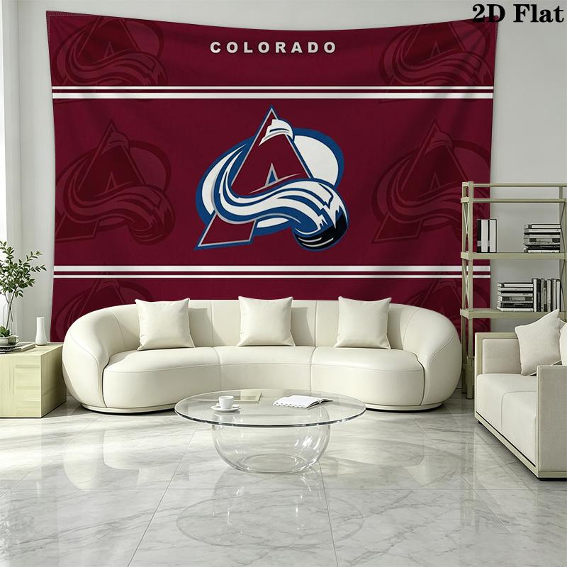 Colorado Avalanche Wall Tapestry Aesthetic Wall Hanging Printed Fabric Blanket Decorative Tapestries for Bedroom Living Room Home Decor