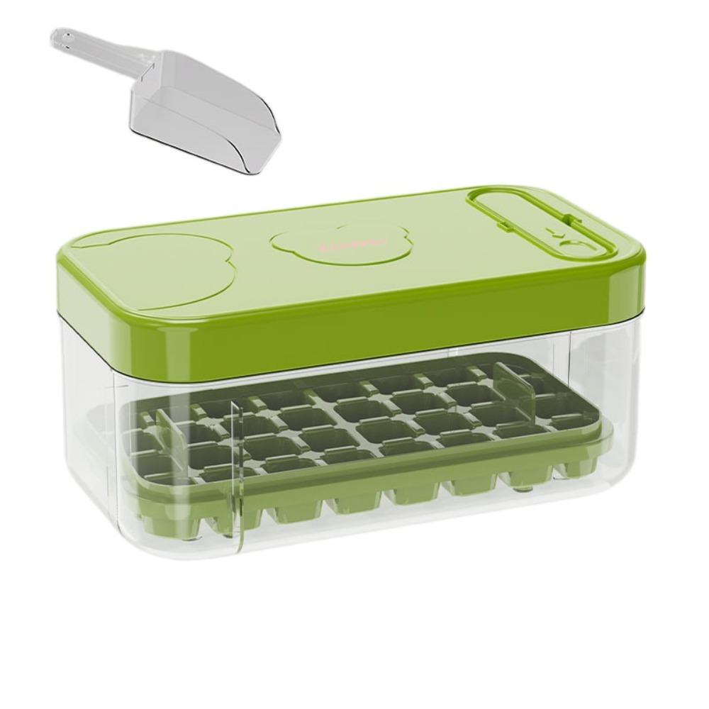 

Silicone Ice Cube Mould Box With Lid Ice Mould Tray DIY Ice Cube Molds Summer Style B