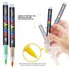 12/24Colors Acrylic Paint Markers,Soft Brush Tip Painting Pens for Stone Glass ,Straight Liquid Acrylic Markers for Art Supplies