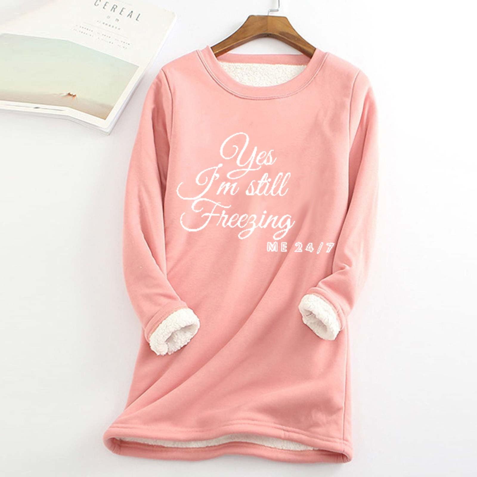 

Жіноча та зимова сорочка великого розміру з принтом із потовщеної вовни і теплого приталеного низу S рожевий