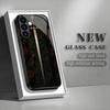 Custodia in vetro temperato con motivo a spada adatta per Samsung Galaxy S26 S25 S24 S23 S22 S20 FE/Ultra/Plus5G cover posteriore anti-caduta