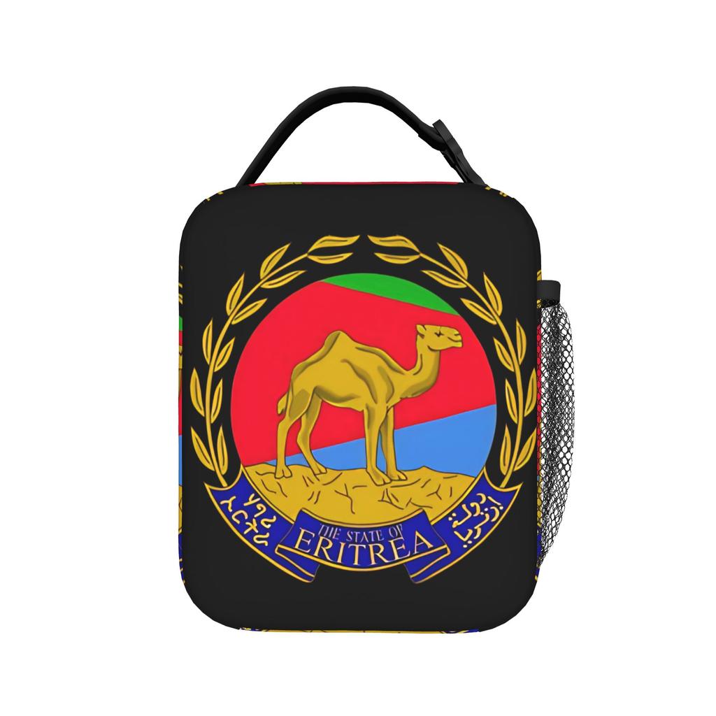 Eritrea Flag Lunch Bag Fun Lunch Box Office Portable Insulated Thermal Lunch Bags For Women Waterproof Custom Cooler Bag