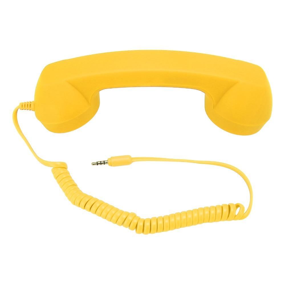 Wired Connection 3.5mm Plug Handset Adjustable Tone Radiation Proof Handset Telephone Conversation