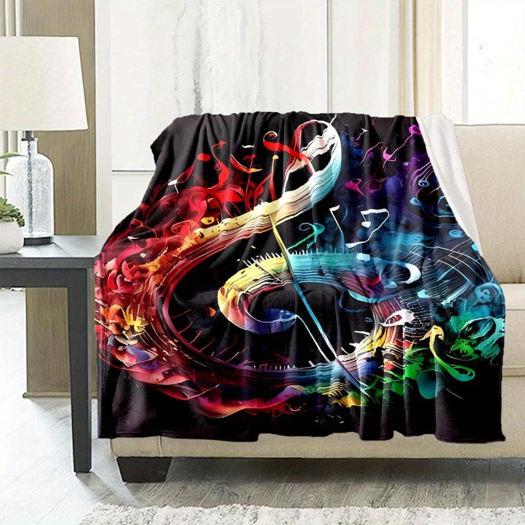 Note Blanket Soft Warm Throw Blanket Nap Blanket For Couch Sofa Office Bed Camping Travel Multipurpose Gift Blanket For All Season