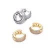 Luxury AAAA Zirconia Round Huggie Hoop Earrings For Women Geometric Ear Buckle Wedding Engagement Party Trendy Classic Jewelry