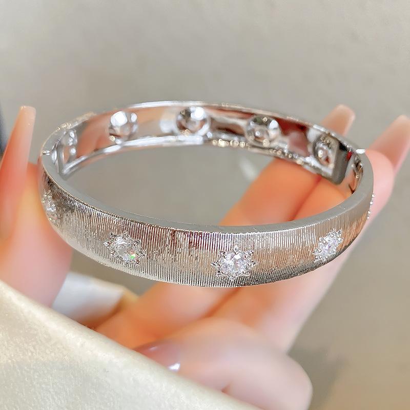 Винтажный матовый браслет 18К настоящее золото медный браслет браслет ювелирные изделия серебряный