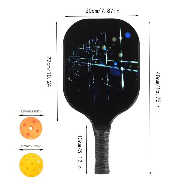 Glass Fiber Pickleball Paddle Set With 2 Paddles 4 Balls Carry Bag Outdoor Recreation Tennis Sport