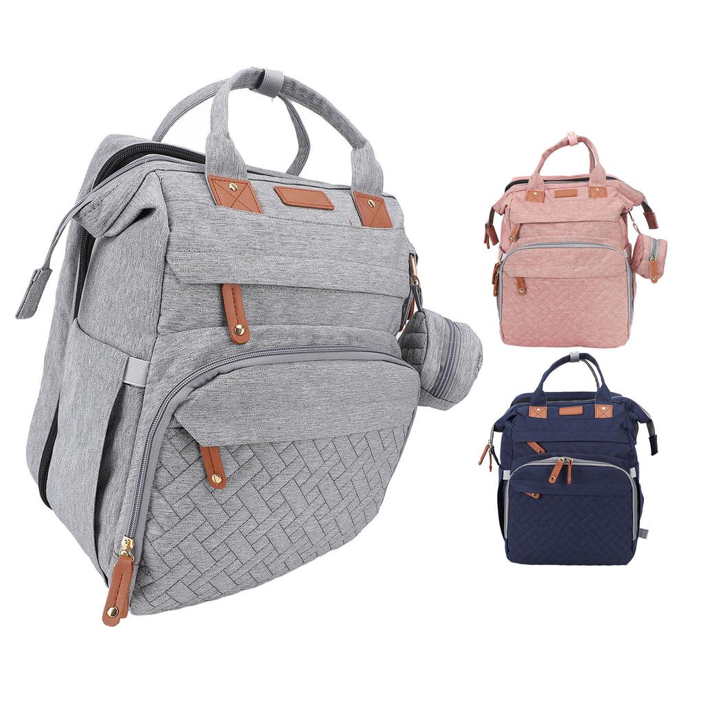 Diaper Bag Foldable Multifunctional Baby Diaper Backpack with USB Charging Port for Travel