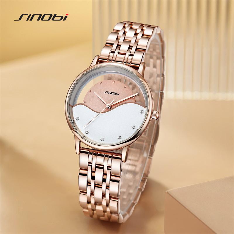 Watch Women'S High-Value Leather Waterproof Women'S Watch Guangzhou Watch Solid Steel Belt Niche Fashion Watch Women
