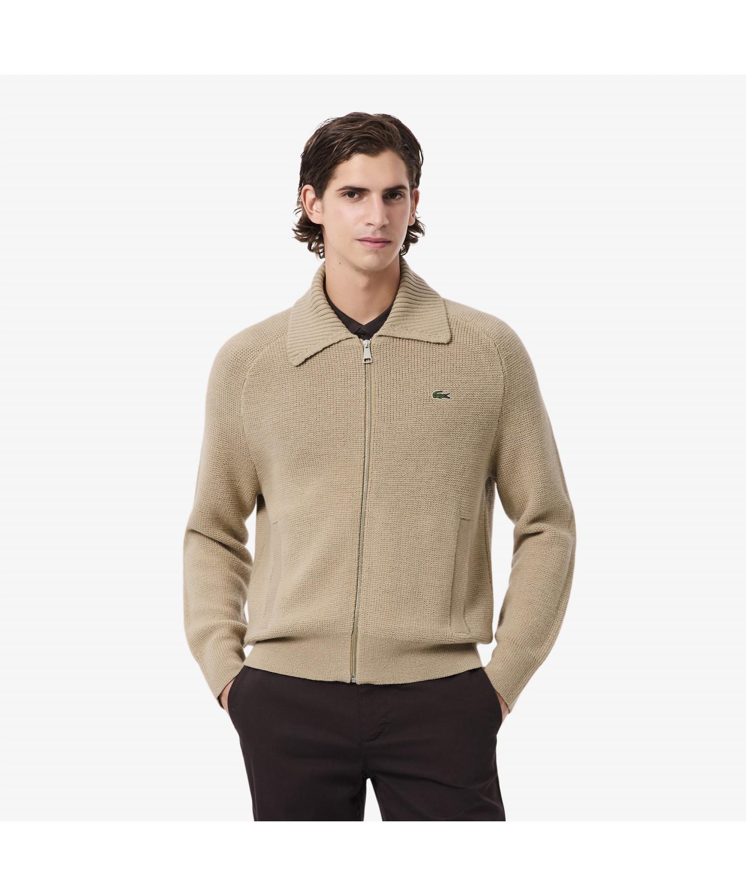 Lacoste Men`S Full-Zip Knit Collar Jacket