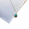 Retro Court Style Blue Turquoise Clavicle Necklace In Japanese Korean Ins Style