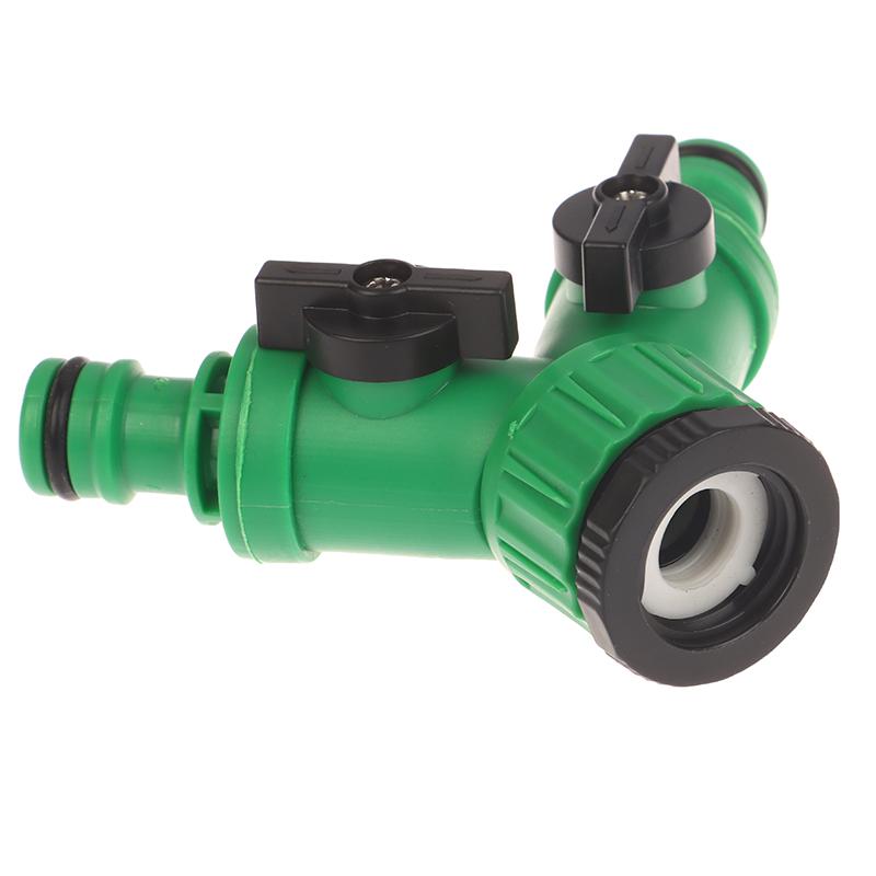 2-Way Garden Tap Water Splitter 3/4" Female Thread Garden Hose Y Type Watering Adjustable Switch Water Controller Valve