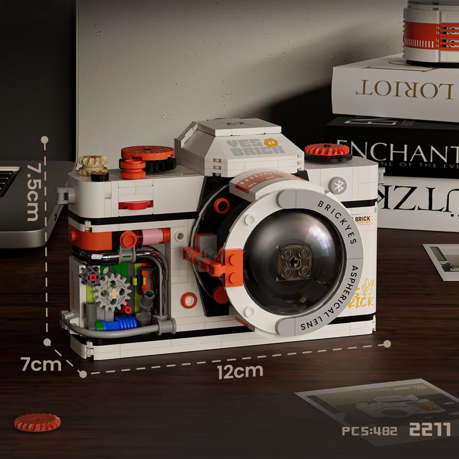 Creative Retro Camera Small Particle Building Block Mini Bricks Kids Educational Toys For Girls Valentine's Day Gift