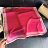 Fashion Polka Dot Printed Silk Like Square Scarf For Women