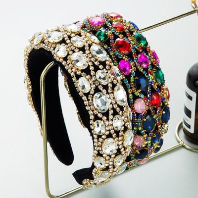 Dámská čelenka do vlasů Baroque Palace Crystal Čelenka Retro Heavy Industry Premium Pokrývka hlavy