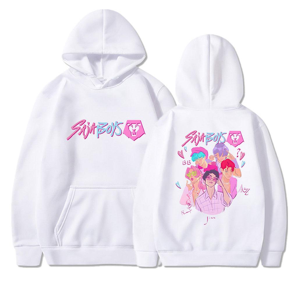 Men's Hooded Sweatshirt Kpop Demon Hunters Graphic Pullover Hoodie Street Fashion Sweatshirt Training Hoodie Warm Style