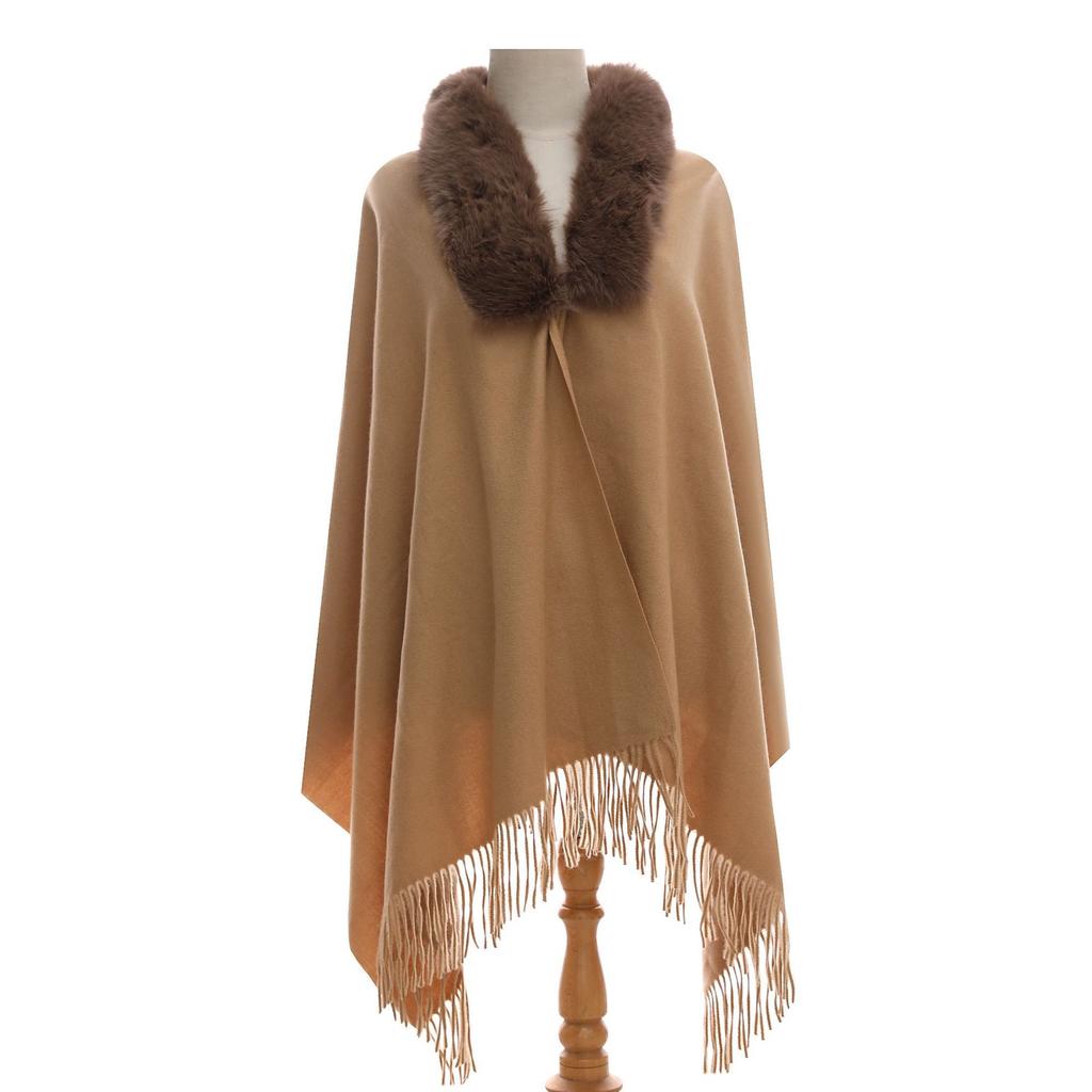 Damen Winter Strickschal, Lockerer und Warmer Umhang