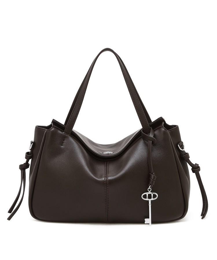 Athe Vanessabruno [Demain] Dark Brown Leather Deman Tote Bag S Aaba6F281W3