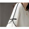 Women S Short Sleeve Round Neck Patchwork Blouse For Ladies