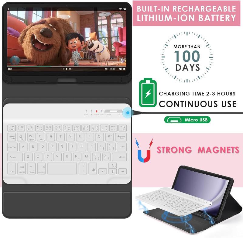 2025 Samsung Tab S 11-Inch Backlit Bluetooth Keyboard Case with Detachable Magnetic Shell