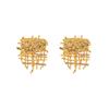 Elegant Hollow Weave Zirconia Earrings for Women - Versatile High-End Ear Jewelry
