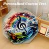 8‑Rib Automatic Umbrella, Music Notes Design Foldable Umbrella for Sun Rain Protection Travel