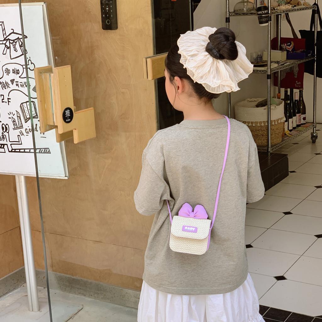 Kids Butterfly Knot Mini Shoulder Bag With Breathable Acrylic Material For Daily Use