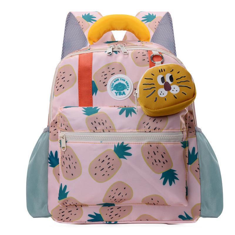 Kindergarten schoolbag children's backpack boys large capacity backpack new cute color matching boys and girls small schoolbag