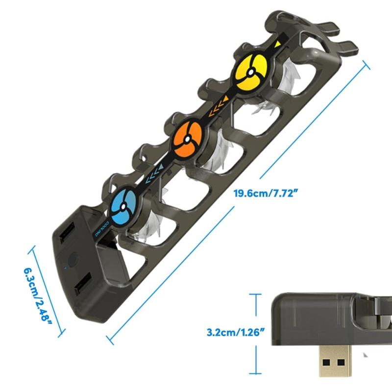 For  Cooling Fan Game Console  Adjustable Speed Intelligent Temperature Control 3 Fans System Station