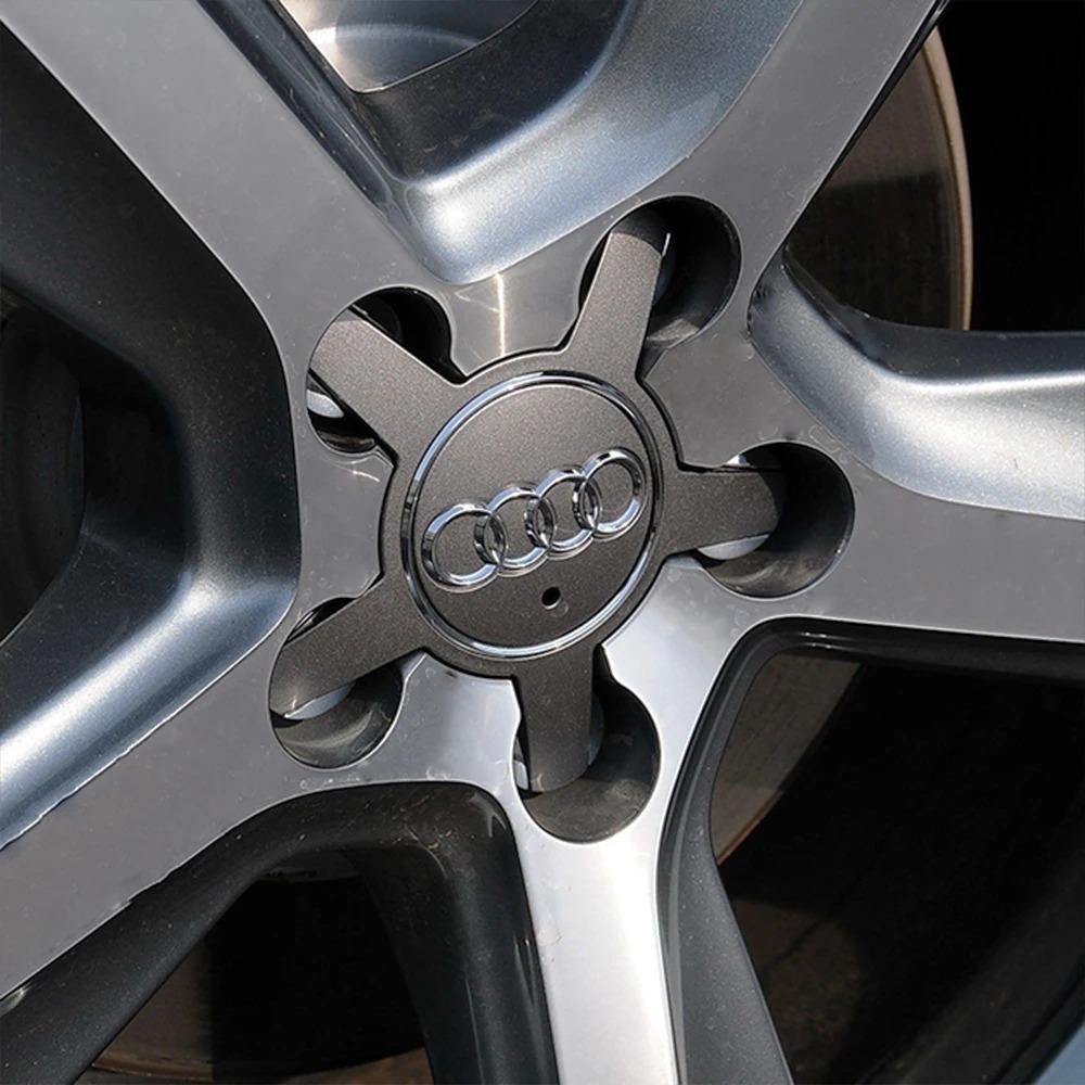 4Pcs/set135MM 8R0601165 4F0601165N For 183a A3 A4 A5 A6 A7 A8 S4 S6 Q3 Q5 Q7 TT B5 B6 Car Wheel Center Cap Hub Covers Badgea183