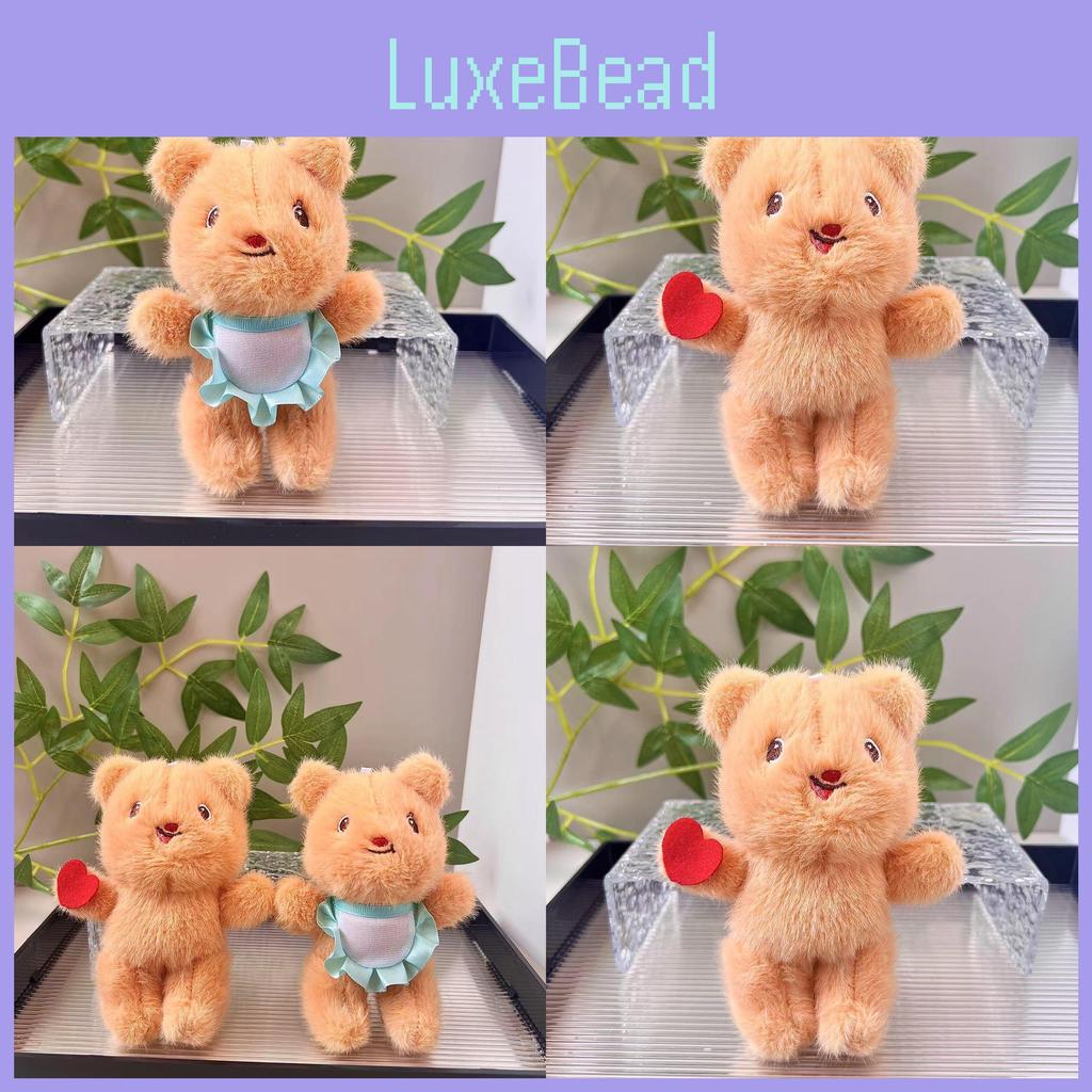 Charming Yellow Butter Bear Plush Toy Cute Cartoon Pendant Keychain For Bags