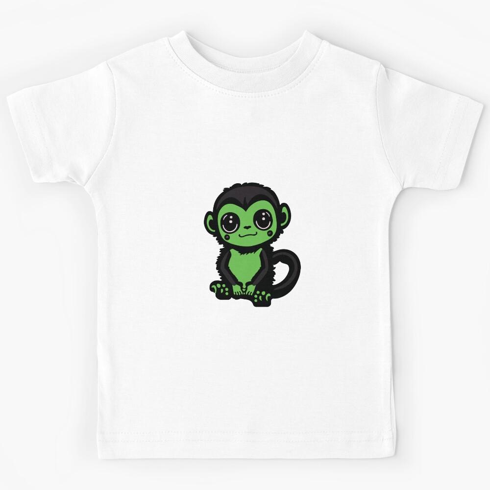 Green Little Monkey Kids T-Shirt 100